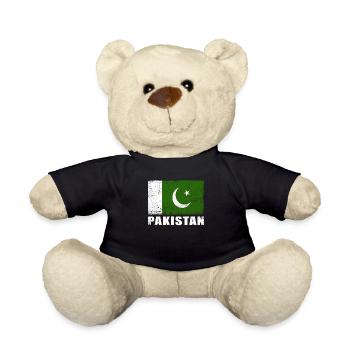 Pakistan Flag Grunge Pakistan Flag - Teddy Bear - black - Front