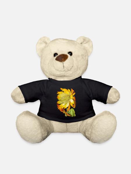 Vintage-Kaktusblüte, viktorianische Illustration - Teddy - Schwarz