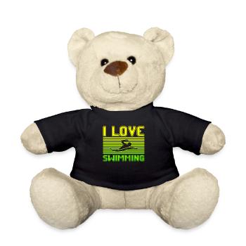J’adore la natation - Nounours - noir - Devant