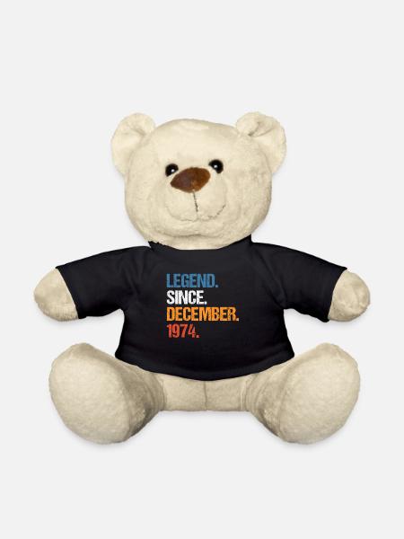 Legend Since Dezember 1974 Geburtstag - Teddy - Schwarz