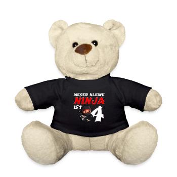 4. Kindergeburtstag Ninja - Teddy - Schwarz - Vorne