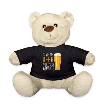 Gib Mir Bier Nicht Deinen Rat Lustiges Bier - Teddy - Schwarz - Vorne