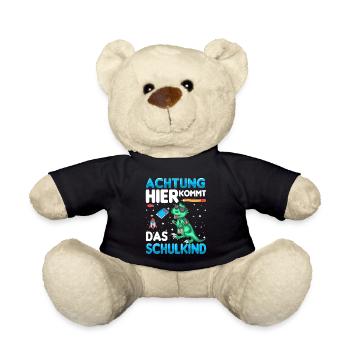 Achtung hier kommt das Schulkind - Teddy - Schwarz - Vorne