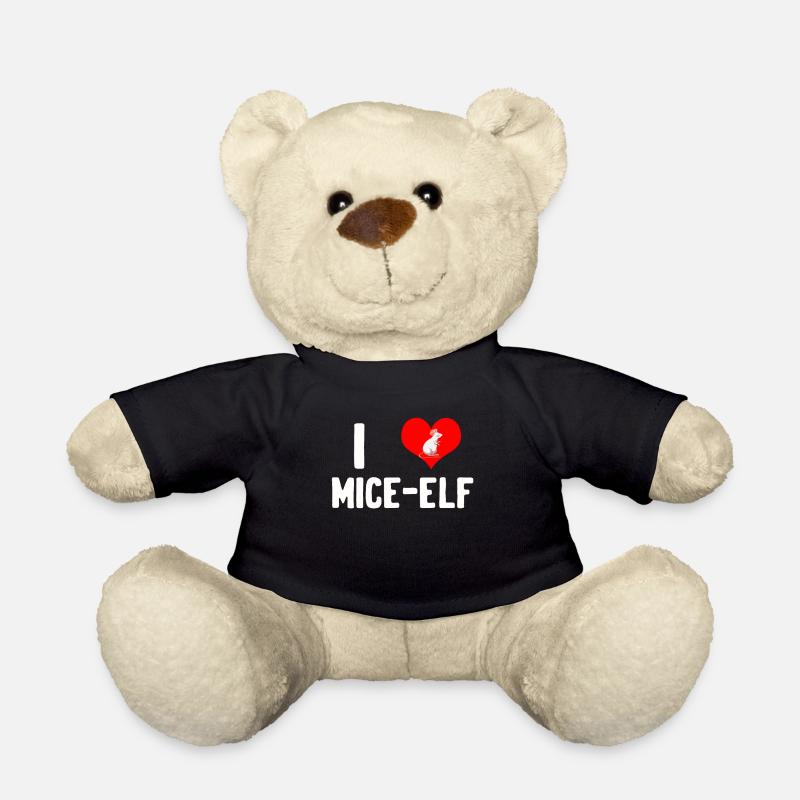 Mouse Gift Mice Kids Men Mouse Advice - Teddy Bear - black