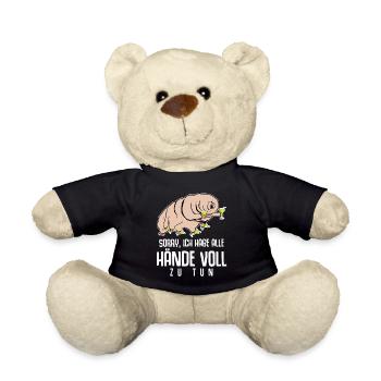Tardigrade Party Alkohol Wasserbär - Teddy - Schwarz - Vorne