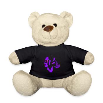 Schöne Frau mit Kopfhörer und Sonnenbrille hoher - Teddy - Schwarz - Vorne