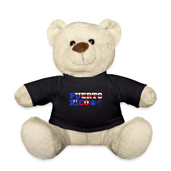 Patriotischer Vintager Puerto Rico-Flaggen-Ricaner - Teddy - Schwarz - Vorne