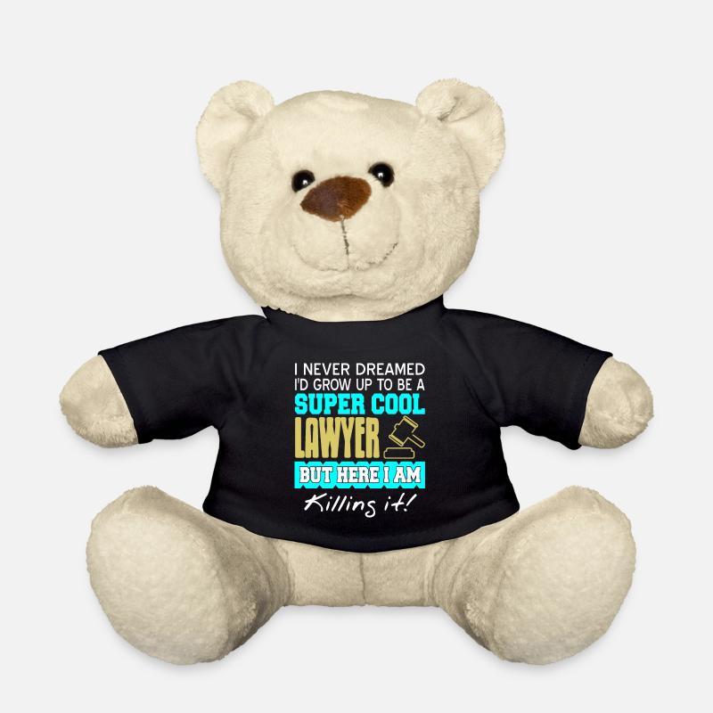 Awesome I'd Grow Up As A Super Cool Lawyer - Teddy Bear - black