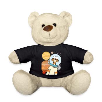 Erdmännchen Astronaut im Weltraum - Teddy - Schwarz - Vorne