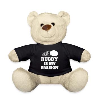 Rugby Rugby Coach Rugby Team Gift Rugby Player - Teddy Bear - black - Front