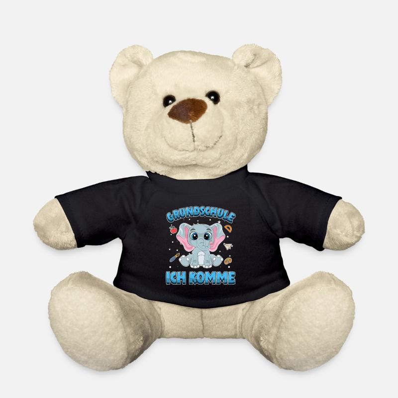 Grundschule ich komme Einschulung 1. Klasse - Teddy - Schwarz
