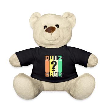 Awesome Retro Vintage QUIZ GAME Designs T-Shirt - Teddy Bear - black - Front