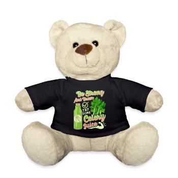 Céleri, dicton amusant, jus de céleri d’essai - Nounours - noir - Devant