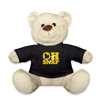 Oh Snap Wishbone Funny Thanksgiving Dinner - Teddy Bear - black - Front