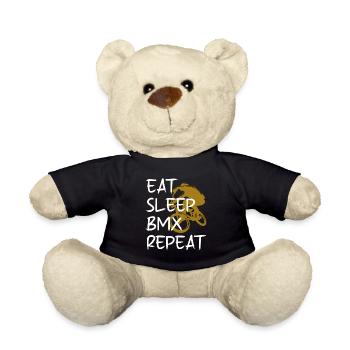 Bmx Kid Good Gift Junge | Essen Schlaf BMX Wiederholung - Teddy - Schwarz - Vorne