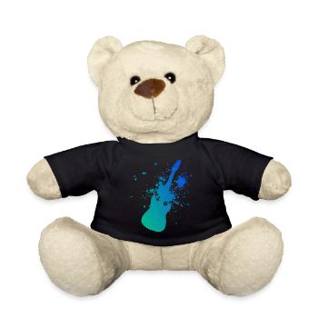 Guitariste Homme Guitare Guitare Femme Guitare Joue - Nounours - noir - Devant