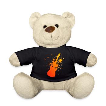 Damen Gitarre Guitar Gitarrist Guitar Player - Teddy - Schwarz - Vorne