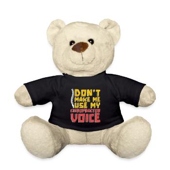 Chiropractor Physio Chiropractic Cool Gift - Teddy Bear - black - Front