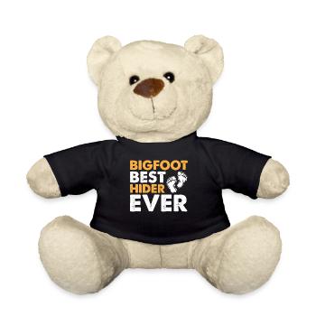 Bigfoot Best Hider Ever - Sasquatch - Teddy Bear - black - Front