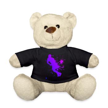 Jeux de floorball Hockey de floorball masculin - Nounours - noir - Devant