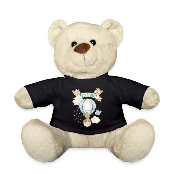 Baby-Boy, Teddybär-Baby, Cute-Design It's-A-Boy - Teddy - Schwarz - Vorne