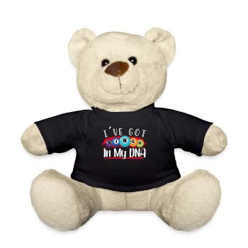 Bingo Card Game Grandma Bingo Player Bingo Cards - Teddy Bear - black - Front