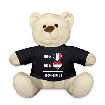 France et Hongrie Ingénieux / Cadeau - Nounours - noir - Devant
