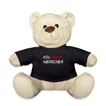 Ich hasse Menschen - Teddy - Schwarz - Vorne