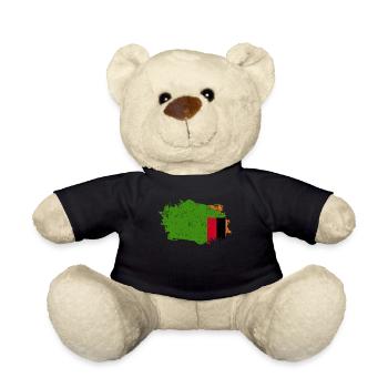 Zambia Flag Grunge Zambia Flag - Teddy Bear - black - Front