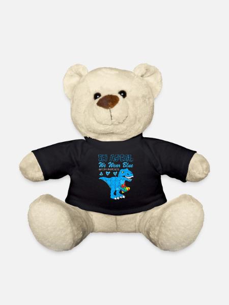 Autisme Lutte Éducation Autiste Autiste Puzzle - Nounours - noir