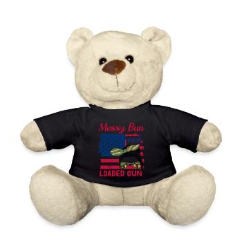 Unordentliches Brötchen Und Geladene - Teddy - Schwarz - Vorne