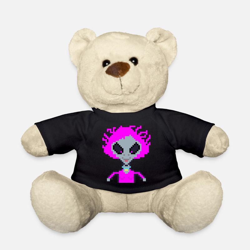 Pixel Alien « Violet Crazy » - Nounours - noir