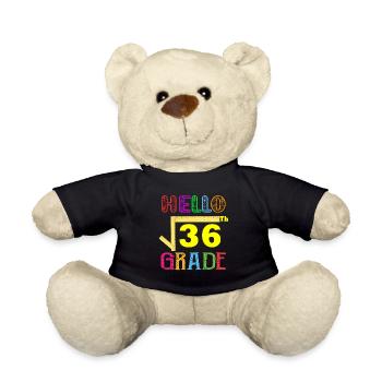 Hello 6th Grade Square Root Of 36 Funny - Teddy Bear - black - Front