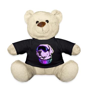 Future Labrador 80s 90s Dog Gift Retriever - Teddy Bear - black - Front