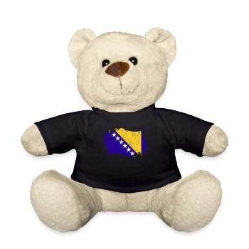 Drapeau de bosnie-Herzégovine - Nounours - noir - Devant