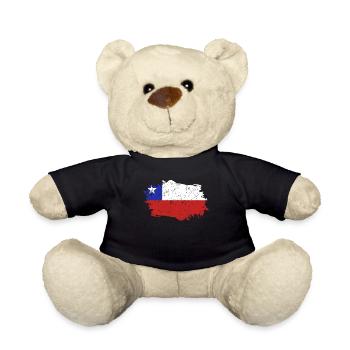 Chile Flagge Grunge Chile Fahne - Teddy - Schwarz - Vorne