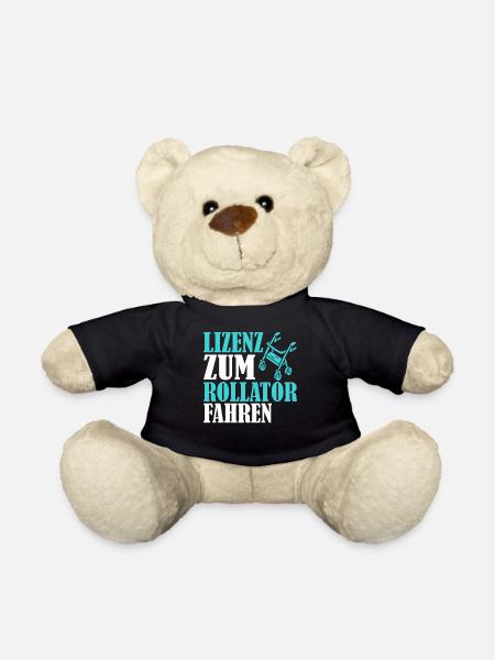Rentner Rollator fahren Rente - Teddy - Schwarz