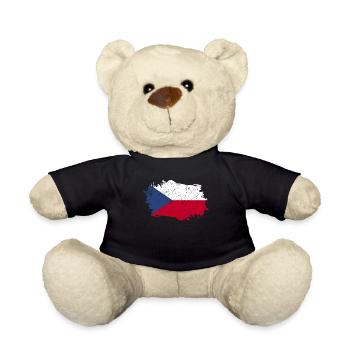 Tschechien Flagge Grunge Tschechien Fahne - Teddy - Schwarz - Vorne