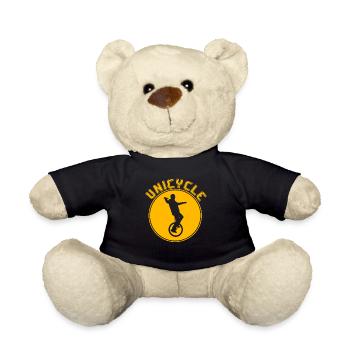 Unicycling - Teddy Bear - black - Front