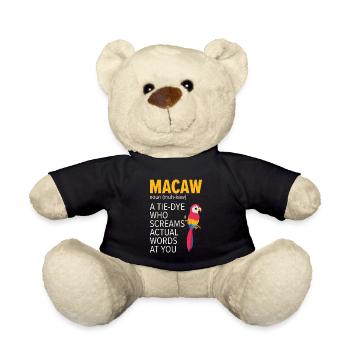 Macaw Parrot Bird Zoo Animal Birdwatcher Pet - Teddy Bear - black - Front