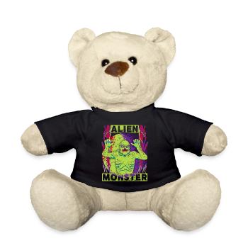 Alien-Ausserirdische Alien-Monster lustiger Spruch - Teddy - Schwarz - Vorne