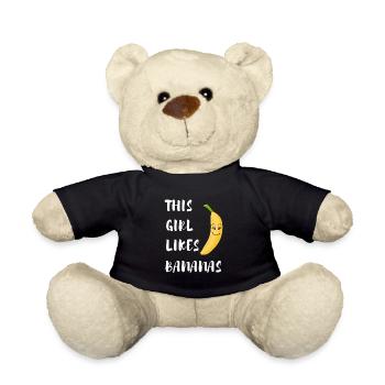 Girl Likes Bananas Fruit de banane tropicale - Nounours - noir - Devant