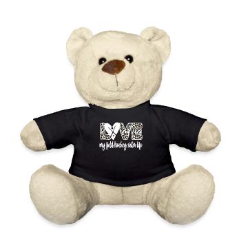 Field Hockey Player Sister Field Hockey Sister - Teddy Bear - black - Front