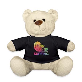 Surf Eau Surf Surf Surf Surfer Wave - Nounours - noir - Devant
