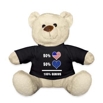Design de drapeau impressionnant des États-Unis et - Nounours - noir - Devant