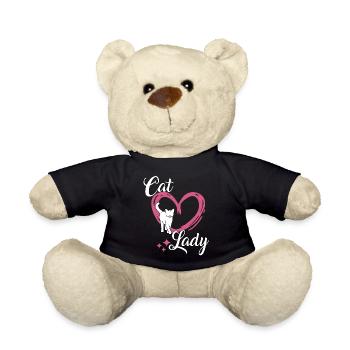 Cat Lady cadeau pour vous mignon propriétaire de chat - Nounours - noir - Devant
