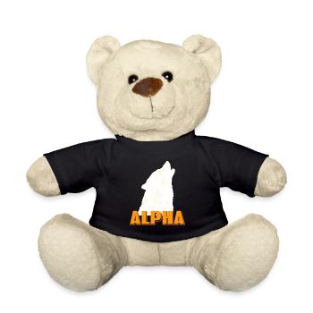 ALPHA de la meute Cool Awesome Wolf Lover Tea - Nounours - noir - Devant