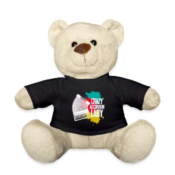 Accordion Lady Accordionist Accordion Parons - Teddy Bear - black - Front