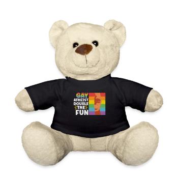 Gay LGBTQ Atheist Atheism Anti Religion Securalism - Teddy - Schwarz - Vorne