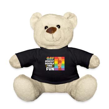 Gay LGBTQ Atheist Atheism Anti Religion Securalism - Teddy - Schwarz - Vorne